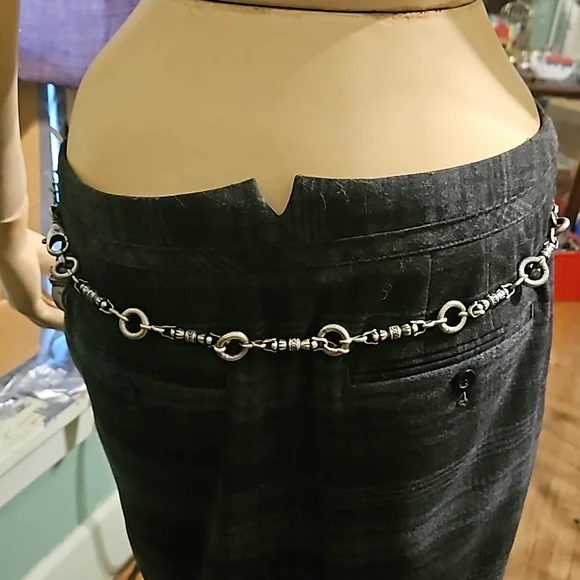 Vintage THE LIMITED Silvertone Ornate Byzantine Design Belt - Picture 3 of 4